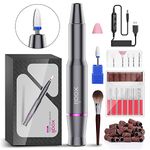 Xoali Electric Nail Files 25000RPM, Professional Nail Drill 12 in 1, Speed-Adjustable Efile Kit with Ceramic Bit for Nail Drill, Manicure and Pedicure Tools for Nail Art DIY, Home or Salon Use