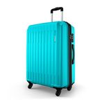 Safari Genius Alley 75cm Large Size Check-in Trolley Bag Hard Case Polypropylene, 4 Spinner Wheels, 360 Degree Wheeling Luggage, Travel Bag, Suitcase for Travel, Trolley Bags for Travel, Scuba Blue