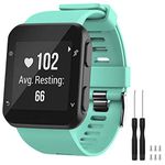 GVFM Band Compatible with Garmin Forerunner 35, Soft Silicone Watch Band Strap for Garmin Forerunner 35 Smart Watch, Fit 5.11-9.05 Inch (130-230 mm) Wrist (Teal (Black Buckle))