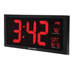 Acu-Rite AcuRite 75100C 18-Inch Large Led Clock with Indoor Temperature, Black