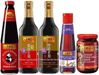 Lee Kum Kee Essential Chinese Cooking Kit - Soy Sauce, Sesame Oil, Oyster Oil & Chilli Sauce (Set of 5)