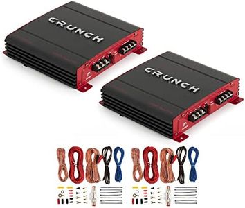 Crunch PX-1000.2 2 Channel 1000W Car Stereo Amplifier + Amp Wiring Kit (2 Pack)