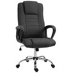 Vinsetto High Back Office Chair, Height Adjustable Computer Desk Chair with Swivel Wheels and Tilt Function, Charcoal Grey