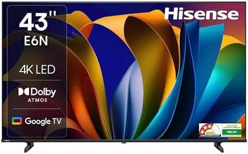 Hisense 108 cm (43 inches) E6N Series 4K Ultra HD Smart LED Google TV 43E6N (Black)