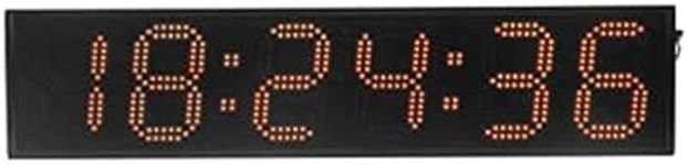 Ravencourt Digital LED Clock with Timer Functions ¦ For Schools, Gyms, Offices And Homes ¦ Aluminium Alloy ¦ Remote Controlled ¦ Mains Powered ¦ Black With Red Digits ¦ Extra Large