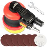 Random Orbital Sander, 3 Inch Pneumatic Palm Sander, Mini Air Sander for Auto Body Work, High Speed Sanders & Polisher