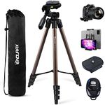 Endurax 60'' Tripod for Camera Canon Nikon DSLR, Camera Phone Tripod with Universal Holder, Carry Bag, Max. Load 6.6 lbs