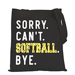 FUNYSO Sport Game Softball Gift Sorry Can't Softball Bye Tote Bag Softball Player Gift (SOFTBALL. BYE UK)