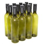 Plastic Wine Bottles & Screw Caps, 750ml - Pack of 12