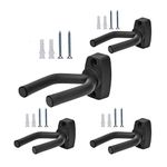 Gun Racks Wall Mount Rifle Hanger Shotgun Hooks Holder Gun Storage Display for Rifles, Shotguns, Airsoft, Compound Bow and Guitar, Pack of 4