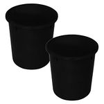 Kuber Industries Plastic Open Dustbin, Garbage Bin For Home, Kitchen, Office, Capicity 5 Ltr, Pack of 2 (Black)-47KM01031