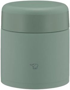 ZOJIRUSHI SW-KA30-GM Mahobin Stainless Steel Thermal Soup Jar, Lunch Jar, Seamless 10.1 fl oz (300 ml), Matte Green, Integrated Lid and Seal, Easy to Clean, Only 3 Pieces