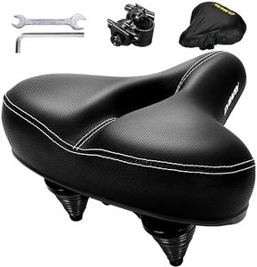 DAWAY C30 Comfortable Oversized Bike Seat - Compatible with Peloton, Exercise, Mountain or Road Bikes, Extra Wide Bicycle Saddle Replacement with Memory Foam Cushion for Men Women Comfort