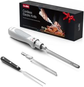 LAUDLIFE Ergonomic Design Cordless Electric Knife White