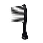 UNVOJL Long Tooth Comb Large Tooth Curl Comb Hairstyle Comb Curly Wet Wavy Thick Hair Wigs Rake Handle Hair Comb (Black)