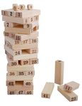 Fun N Learn 51 Pieces 24cm Tumbling Tower Wooden Stacking Blocks