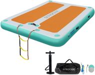 SUYOCHIC 10FT x 6FT Inflatable Floating Dock, Inflatable Swim Platform Dock Boat Float, Tanning Pool with Non-Slip EVA Surface, Floating Mat Lake Floats for Pool Beach Ocean