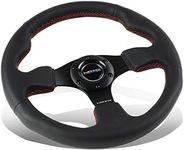 NRG Innovations RST-012R-RS Reinforced Steering Wheel (320mm Sport Leather Steering Wheelwith red stitch)