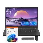 LG Gram Book 15.6" FHD Touchscreen Laptop, Intel Core Ultra 7 255U, 64GB DDR5, 3TB Storage (2TB SSD + 1TB Docking Station Set), Intel Graphics, Number Pad, Copilot, Wi-Fi 6, Win 11 Pro, Black