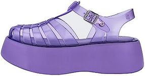 Melissa Possession Plato Women's Platform Jelly Fisherman Sandal, Lilac, 7