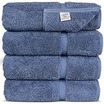 Luxury Hotel & Spa Towel 100% Genuine Turkish Cotton (Bath Towel - Set of 4, Wedgewood)