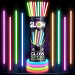 JOYIN 100 Pcs Glow Sticks Bulk 20cm Glowsticks, Glow Stick Bracelets Necklaces, Glow in the Dark Supplies, Accessories, Easter, Christmas, Halloween Party Supplies Pack