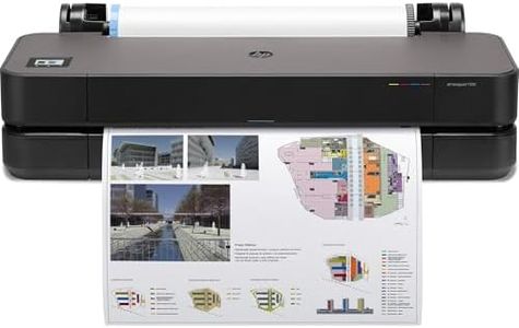 HP DesignJet T250 Großformatdrucker, 24 Zoll, bis zu A1, mobiles Drucken, Wi-Fi, Gigabit Ethernet, Hi-Speed USB 2.0 (5HB06A), Schwarz