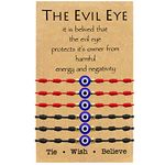 Evil Eye Bracelet Men Beaded Bracelets for Women Black Red Hasma Hand Bracelet Thread Adjustable Red String Bracelet Protection Bracelets Halloween Gifts