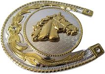 Western Cowboy Belt Buckle Horseshoe Shape Men or Women Belt Buckles