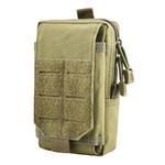 Azarxis Tactical Molle Pouch, Mobile Phone Belt Holster Smartphone Holder Utility EDC Waist Pack Gadget Tool Organizer IFAK Bag (Green)