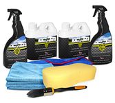 PROTEX Caravan & Motorhome Advanced Complete Cleaning Kit. Hi Foam Cleaner Concentrate, Protective Seal & Shine, Spirt Glass Cleaner 750ml & Plastic & Rubber Spray 750ml.