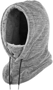 Winter Balaclava Ski Mask，Windproof Full Face Mask Neck Cover Warmer Sports Cap for Men Women Gray
