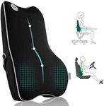 Lumbar Support Pillow,Pure Memory Foam Back Cushion Orthopedic Backrest with Breathable 3D Mesh for Car Seat,Office Chair,Computer Chair,Wheelchair and Recliner.Ergonomic Design for Back Pain Relief