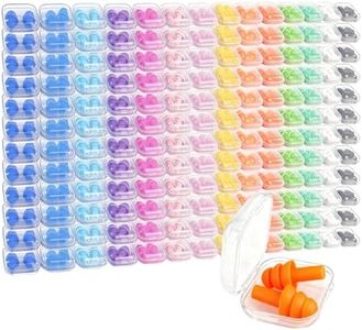 PEDOBALI 210 Pcs Ear Plugs Bulk with Carry Cases Sof Noise Cancelling Ear Plugs Reusable Silicone Earplugs for Sleeping, Snoring Concerts, Swimming, Shooting(14 Assorted Colors)