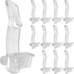 Shelf Support Peg LUORNG 20PCS Clear Plastic Locking Shelf Support Pin Clips, Cabinet Shelf Pins for 1/4inch Diameter Hole and 25/32inch Shelf,Self-Locking Bracket Clips