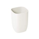 Garbage Can, Small Plastic Garbage Bin for Bathroom, Bedroom, Kitchen, Living Room, Modern Trash Can Waste Bin Basket, White 7L/ 1.8 Gallon