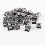 uxcell 30 Pcs Mini USB Type B Female Socket 5-Pin Right Angle DIP Jack Connector