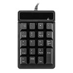 Festnight USB Wired Numeric Keypad Mechanical Feel Number Pad Keyboard 19 Keys Water-Proof for Laptop Desktop PC Notebook Black