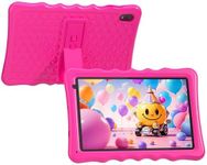 BYYBUO Kids Tablets 10.1 inch Android 13 for Children, Quad-Core Processor,4GB RAM + 32GB ROM, WiFi, 1280 x 800 HD/Dual Camere/Bluetooth, With Case & Parental Control App (Pink)