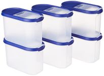 Amazon Brand - Solimo Modular Plastic Container and Dispenser, Set of 6 (1200 ml Each)