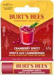 Burt’s Bees Moisturizing Lip Balm, 100% Natural Origin, Cranberry Spritz, 1 Tube in Blister Box, 4.25g , Christmas Gifts, Stocking Stuffer