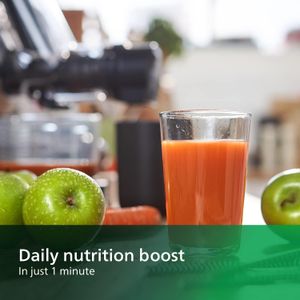 Philips Viva Masticating Juicer – Black Slow Juice Extractor