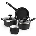 Wodillo Pots and Pans Set Nonstick, Healthy Induction Kitchen Cookware Sets, 5 Pieces Non Stick Cooking Set, Dishwasher Safe(PFOS, PFOA Free)