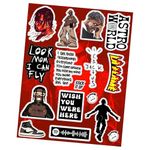 STICK IT UP Premium Vinyl Self Adhesive, Reusable, Stylish Travis Scott Mini Sticker Sheet for Home Office Walls, Doors | Easy to Apply and Remove Reflective Sticker/Decal for Car, Bike, Vehicles