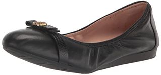 Cole Haan Women's Tova Bow Ballet Flat, Black Leather, 6 UK