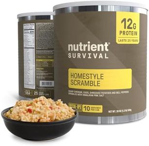 Nutrient Survival MRE Homestyle Scramble Eggs, Ready to Eat Meals (10 Servings) Freeze Dried Prepper Supplies & Emergency Food Supply, 40 Essential Nutrients, Shelf Stable Up to 25 Years, One Can
