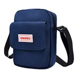 ENXOU Waterproof One Shoulder Bag Messenger Bag Side Bag Crossbody Bag for Working Shopping School Fishing Camping Hiking for Men Women Boys Girls Teenager Navyblue