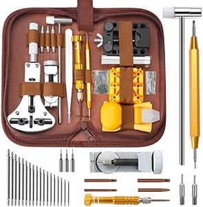 Kingsdun Watch Repair Tools Kits, Upgraded Version 149pcs Watches Battery Replacement Watchband Link Remover Spring Bar Tool Kit with Carrying Case and Instruction Manual