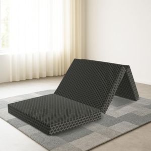 Orista Tri-Fold Foldable Memory Foam Mattress Single Bed | 72x36x4 Inch | Compact & Portable, 3-Fold Design | Perfect for Floor Sleeping, Guests, and Travel Easy Storage & Comfort Support