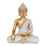 Buddha Statue for Home Decor Gold 10.2IN-Buddha Statues for Zen Decor - Buddha Statue for Spiritual-Buddha Decor for Living Room-Buda – Indoor Buddha Gift for Relaxation, Meditation or Shrine